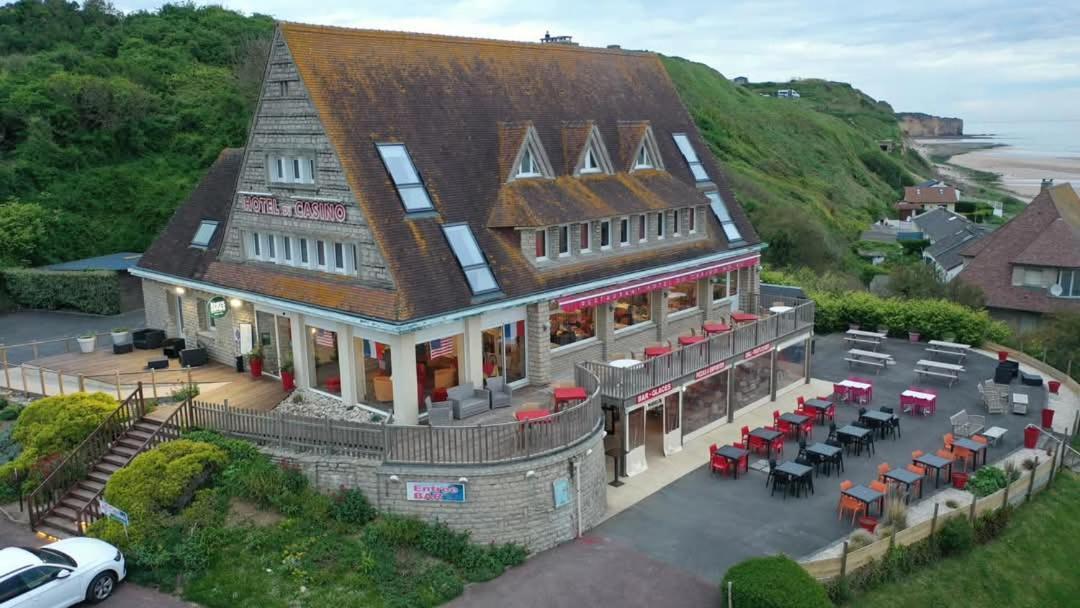 Logis Hotel Du Casino Restaurant Le Mathelia Vierville-sur-Mer Exterior photo